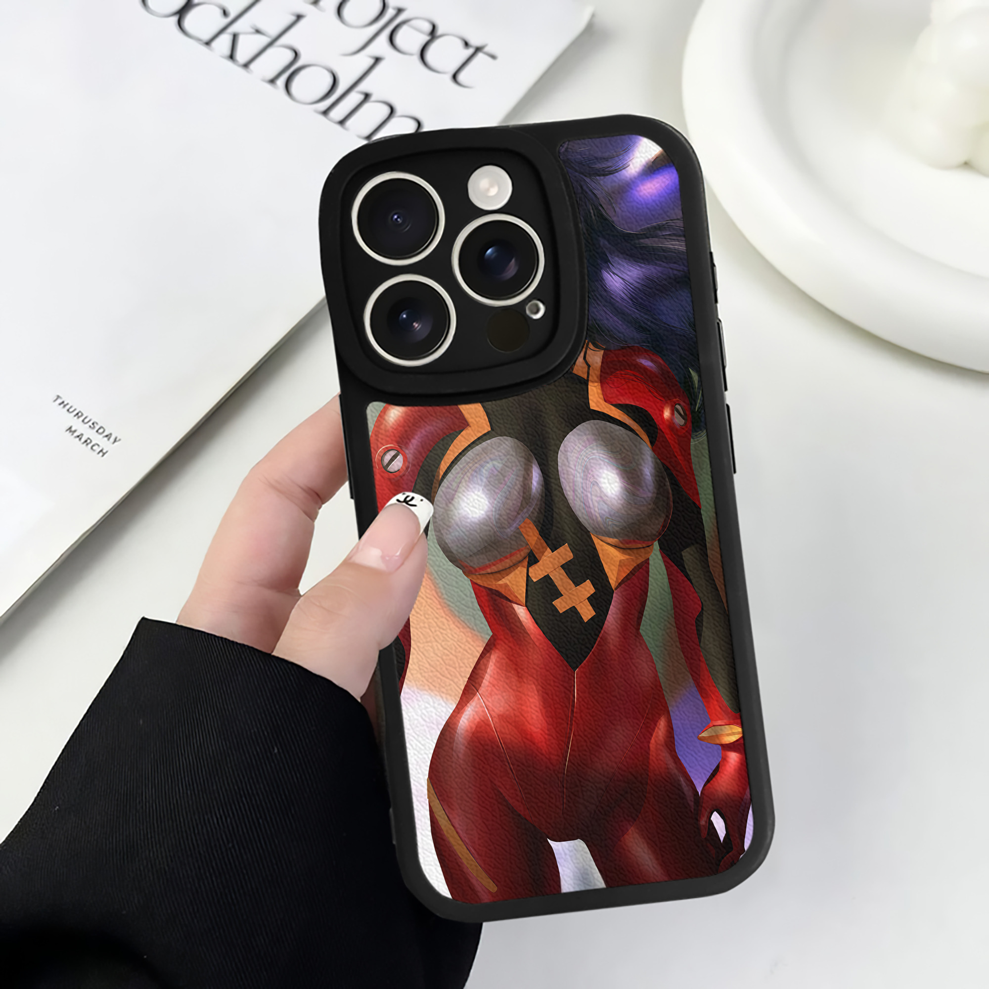 （画像用） EVA 新世紀エヴァンゲリオン 【iPhone 16シリーズ対応】シリコンスマホケース（レザー調） 材質：シリコン